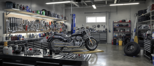 découvrez les équipements essentiels pour transformer votre garage en un atelier moto fonctionnel et organisé.