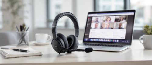découvrez notre guide complet pour choisir le micro-casque professionnel idéal pour vos visioconférences, alliant confort, qualité sonore et efficacité.